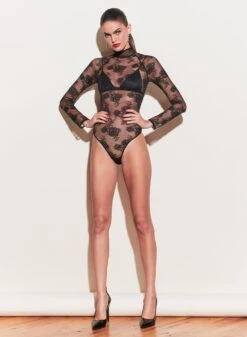 Fleur Du Mal Bouquet Lace Turtleneck Bodysuit -Fleur du Mal 191218 FLEURDUMAL SHOT 21 3249