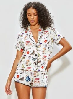 Fleur Du Mal Short Sleeve Fleur PJ Top