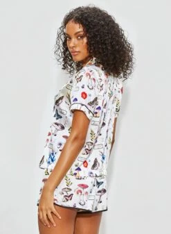 Fleur Du Mal Short Sleeve Fleur PJ Top -Fleur du Mal 200911 FLEURDUMAL SHOT 05 0691crop