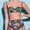 Fleur Du Mal Strawberry Print Balconette Bra
