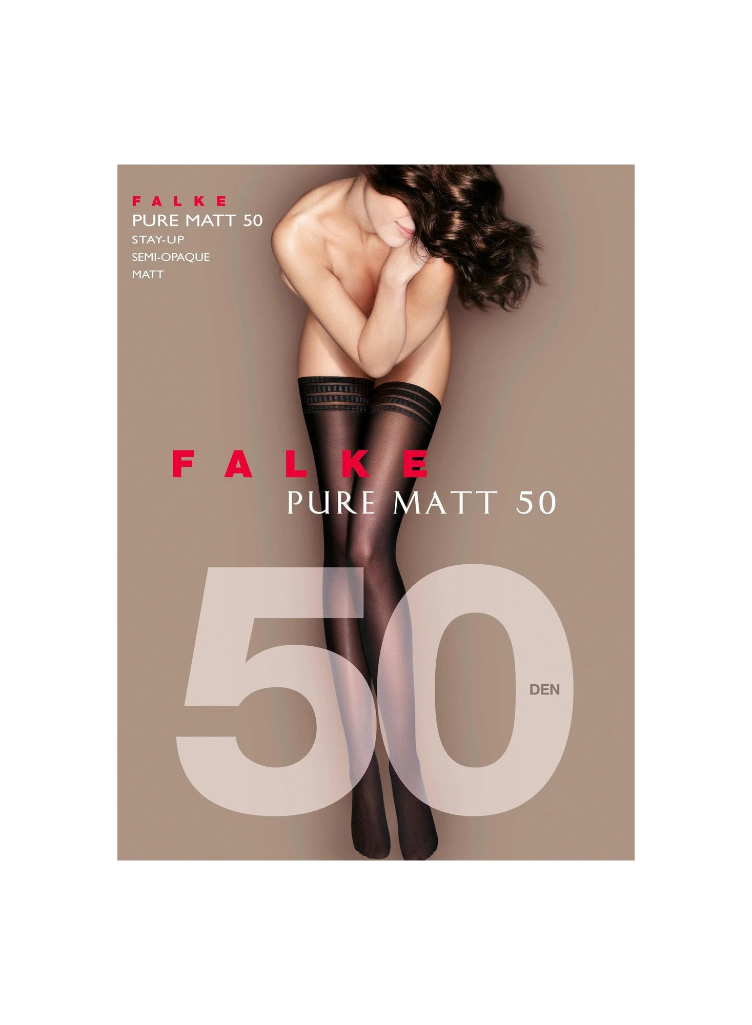 Falke Pure Matte 50 Stay Up Stockings 1 Falke Pure Matte 50 Stay Up Stockings