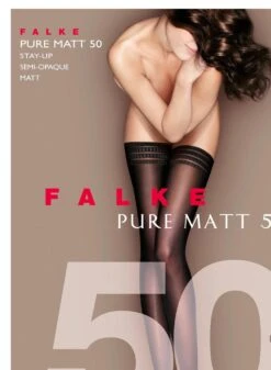 Falke Pure Matte 50 Stay Up Stockings 11 Falke Pure Matte 50 Stay Up Stockings -Fleur du Mal 247576flat2