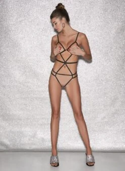 Fleur Du Mal Strappy Bondage Bodysuit -Fleur du Mal FDM 010623 1 02741full