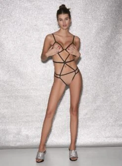 Fleur Du Mal Strappy Bondage Bodysuit -Fleur du Mal FDM 010623 1 02745full