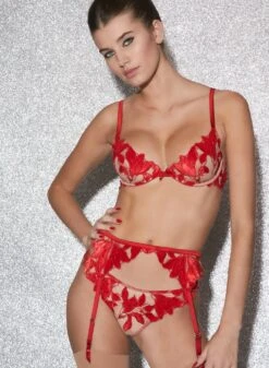 Fleur Du Mal Velvet Lily Embroidery Plunge Demi Bra 14 Fleur Du Mal Velvet Lily Embroidery Plunge Demi Bra -Fleur du Mal FDM 010623 1 04613full