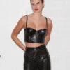 Fleur Du Mal Vegan Leather Bustier