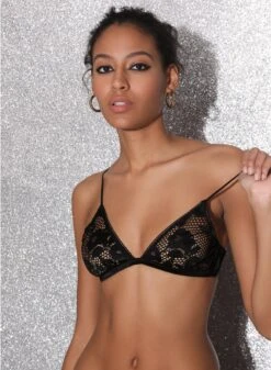 Fleur Du Mal Rosalia Lace Triangle Bra -Fleur du Mal FDM 021523 0394full