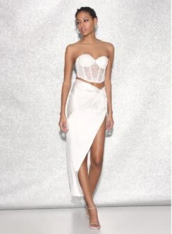 Fleur Du Mal Bella Embroidery Bustier -Fleur du Mal FDM 021523 0547full