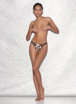 Fleur Du Mal Polka Dot Embroidery Cheeky -Fleur du Mal FDM 021523 0747full