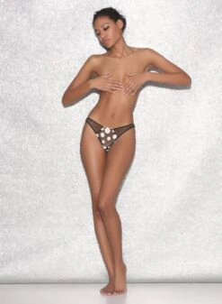 Fleur Du Mal Polka Dot Embroidery Cheeky -Fleur du Mal FDM 021523 0768full