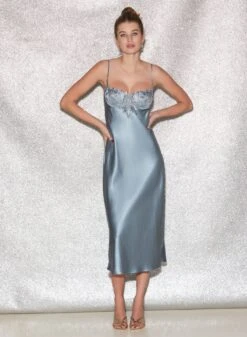 Fleur Du Mal Velvet Lily Embroidery Slip Dress 15 Fleur Du Mal Velvet Lily Embroidery Slip Dress -Fleur du Mal FDM 041222 1 3015full