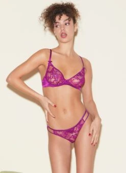 Fleur Du Mal Magnolia Lace Unlined Demi Bra -Fleur du Mal FDM 050322 1 0677crop