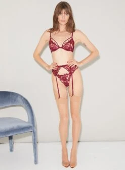 Fleur Du Mal Rose Embroidery V String -Fleur du Mal FDM 090722 1 0041full 807aa0cd 9429 44a2 84ad 8f009d9fbc86