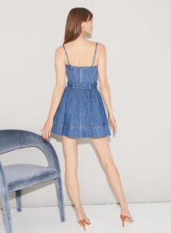 Fleur Du Mal Denim Bustier Top -Fleur du Mal FDM 090722 1 0078full