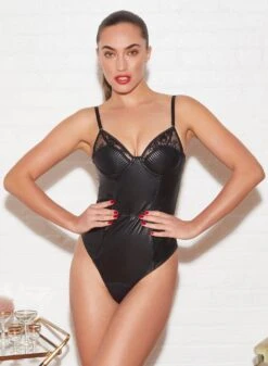 Fleur Du Mal Vegan Leather Bebe Bodysuit