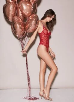 Fleur Du Mal Magnolia Lace Ouvert Bodysuit -Fleur du Mal FDM 111522 11449full