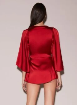 Fleur Du Mal Angel Sleeve Robe -Fleur du Mal FDM 111522 12017crop