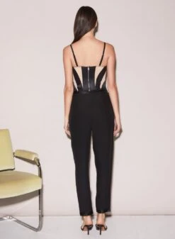 Fleur Du Mal Silk & Mesh Bustier Top -Fleur du Mal FDM 111522 8065full