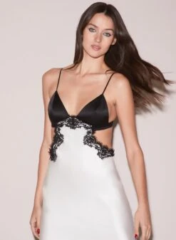 Fleur Du Mal Silk & Lace Cutout Slip -Fleur du Mal FDM 111522 9183full