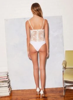 Fleur Du Mal Silk & Bouquet Lace Bodysuit -Fleur du Mal FL 082021 1 0399full