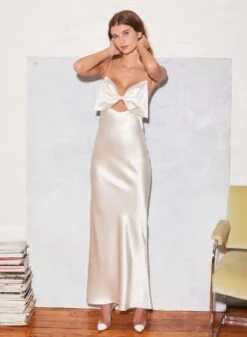 Fleur Du Mal Bow Slip Dress -Fleur du Mal FL 082021 1 1406full