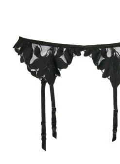 Fleur Du Mal Lily Embroidery Garter Belt -Fleur du Mal GR0011 BLACK web2