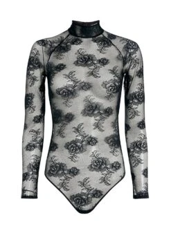 Fleur Du Mal Bouquet Lace Turtleneck Bodysuit -Fleur du Mal b body
