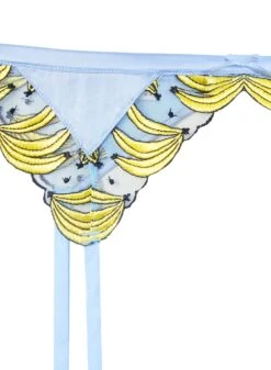 Fleur Du Mal Banana Embroidery Garter Belt -Fleur du Mal bananagarterflat2