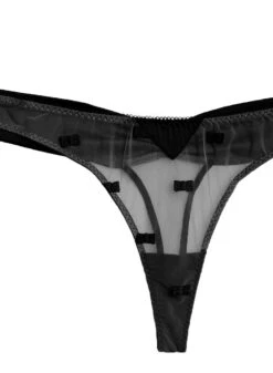 Fleur Du Mal Bow Embroidery Thong -Fleur du Mal bowthongblackflat2