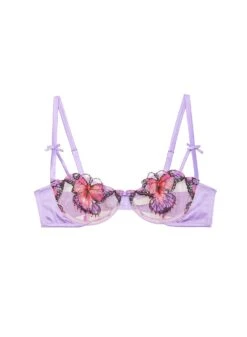 Fleur Du Mal Butterfly Embroidery Balconette Bra 11 Fleur Du Mal Butterfly Embroidery Balconette Bra -Fleur du Mal butterflybalconetteflat1