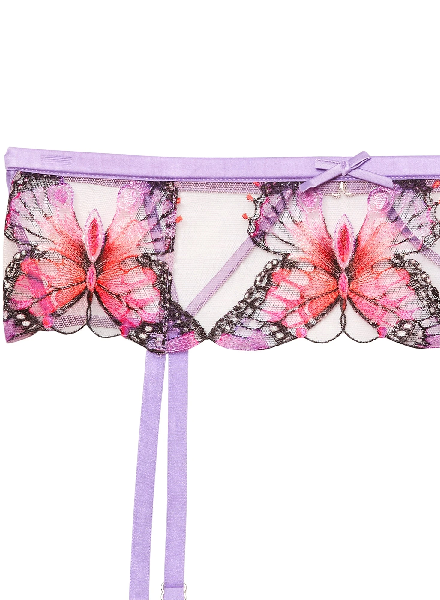 Fleur Du Mal Butterfly Embroidery Garter Belt 7 Fleur Du Mal Butterfly Embroidery Garter Belt - Image 7