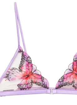 Fleur Du Mal Butterfly Embroidery Triangle Bra -Fleur du Mal butterflytriangleflat2