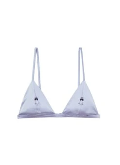 Fleur Du Mal Champagne Embroidered Luxe Triangle Bra -Fleur du Mal champagnetriangleflat1