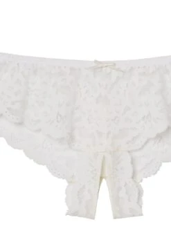 Fleur Du Mal Charlotte Crotchless Panty -Fleur du Mal charlottecrotchlessivoryflat2