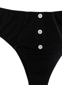 Fleur Du Mal Organic Cotton Cheeky 14 Fleur Du Mal Organic Cotton Cheeky -Fleur du Mal cottoncheekyblackflat2