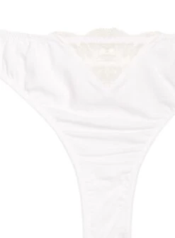 Fleur Du Mal Organic Cotton Thong -Fleur du Mal cottonthongivoryflat2