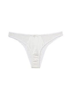 Fleur Du Mal Dotty Tulle Heart Shaped Cheeky 10 Fleur Du Mal Dotty Tulle Heart Shaped Cheeky -Fleur du Mal dottycheekyivoryflat1