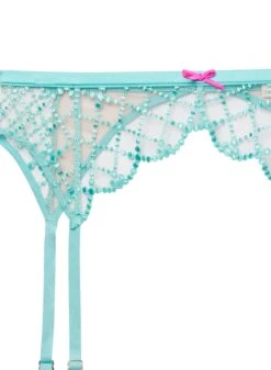 Fleur Du Mal Dotty Grid Garter Belt -Fleur du Mal dottygarterflat2