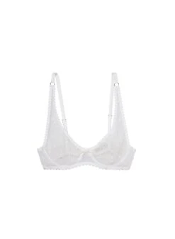 Fleur Du Mal Dotty Tulle Bra -Fleur du Mal dottyivorybraflat1