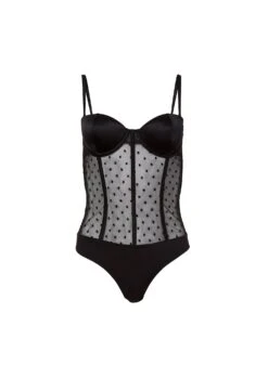 Fleur Du Mal Silk & Dotty Mesh Bodysuit 13 Fleur Du Mal Silk & Dotty Mesh Bodysuit -Fleur du Mal dottymeshbodysuitflat1