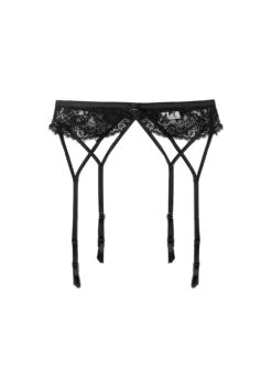 Fleur Du Mal Frankie Lace Strappy Garter Belt -Fleur du Mal frankiegarterblackflat1
