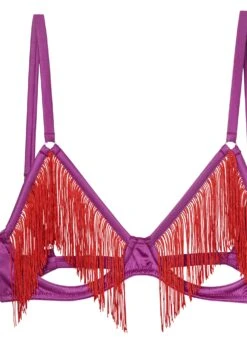 Fleur Du Mal Fringe Ouvert Bra -Fleur du Mal fringeouvertbraflat2