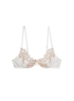 Fleur Du Mal Bow Guipure Embroidery Bra -Fleur du Mal ivorybowbraflat1