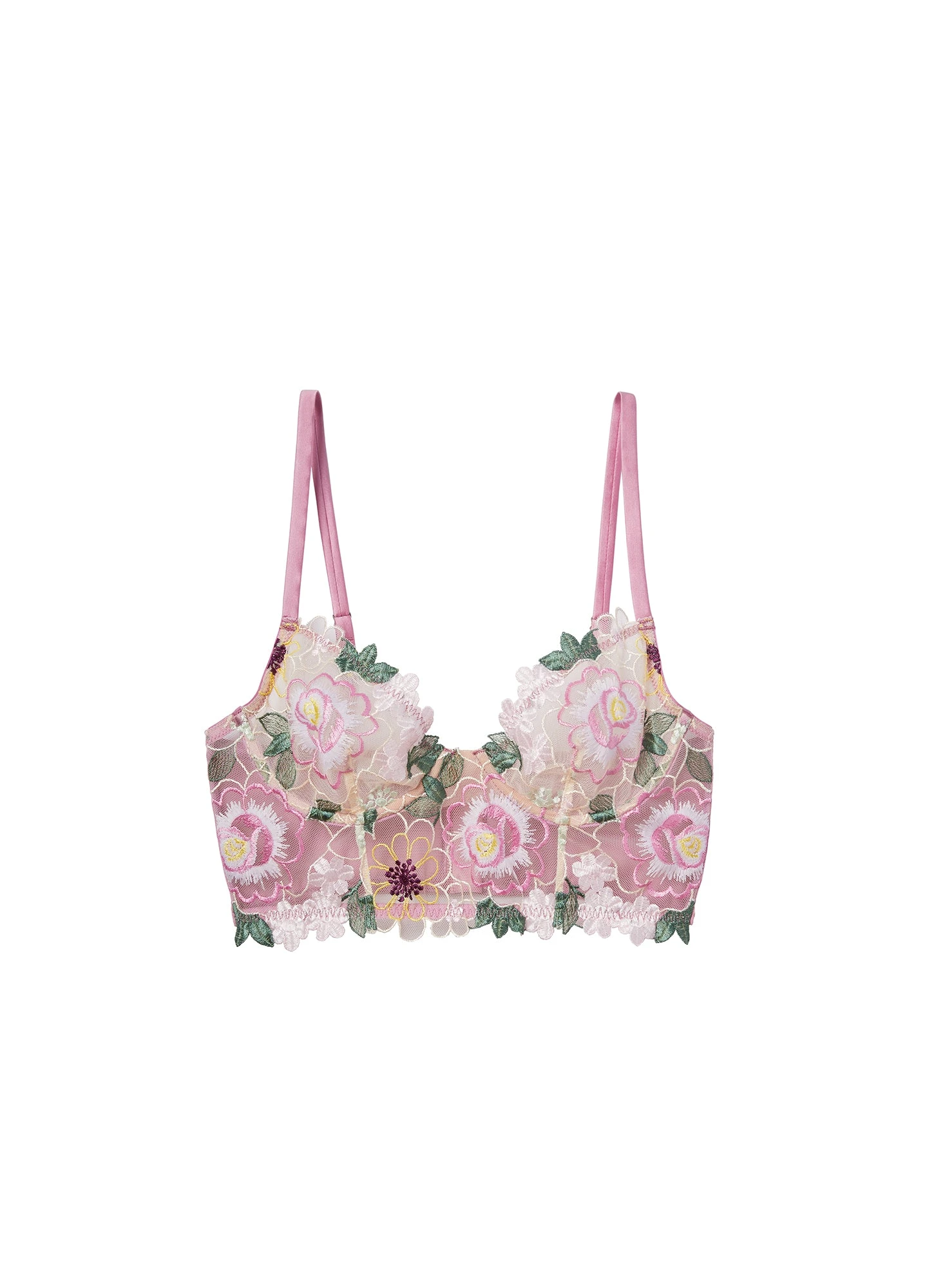 Fleur Du Mal Jardin Embroidery Longline Demi Bra 2 Fleur Du Mal Jardin Embroidery Longline Demi Bra - Image 2
