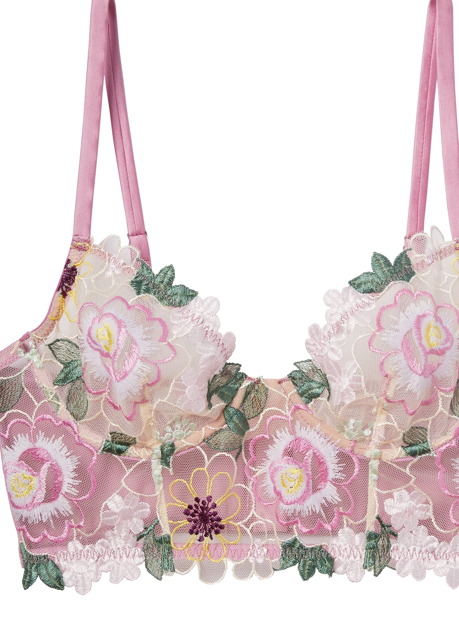 Fleur Du Mal Jardin Embroidery Longline Demi Bra 7 Fleur Du Mal Jardin Embroidery Longline Demi Bra - Image 7