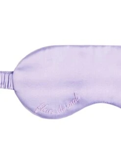 Fleur Du Mal Logo Silk Eye Mask -Fleur du Mal lilacmisteyemaskflat2