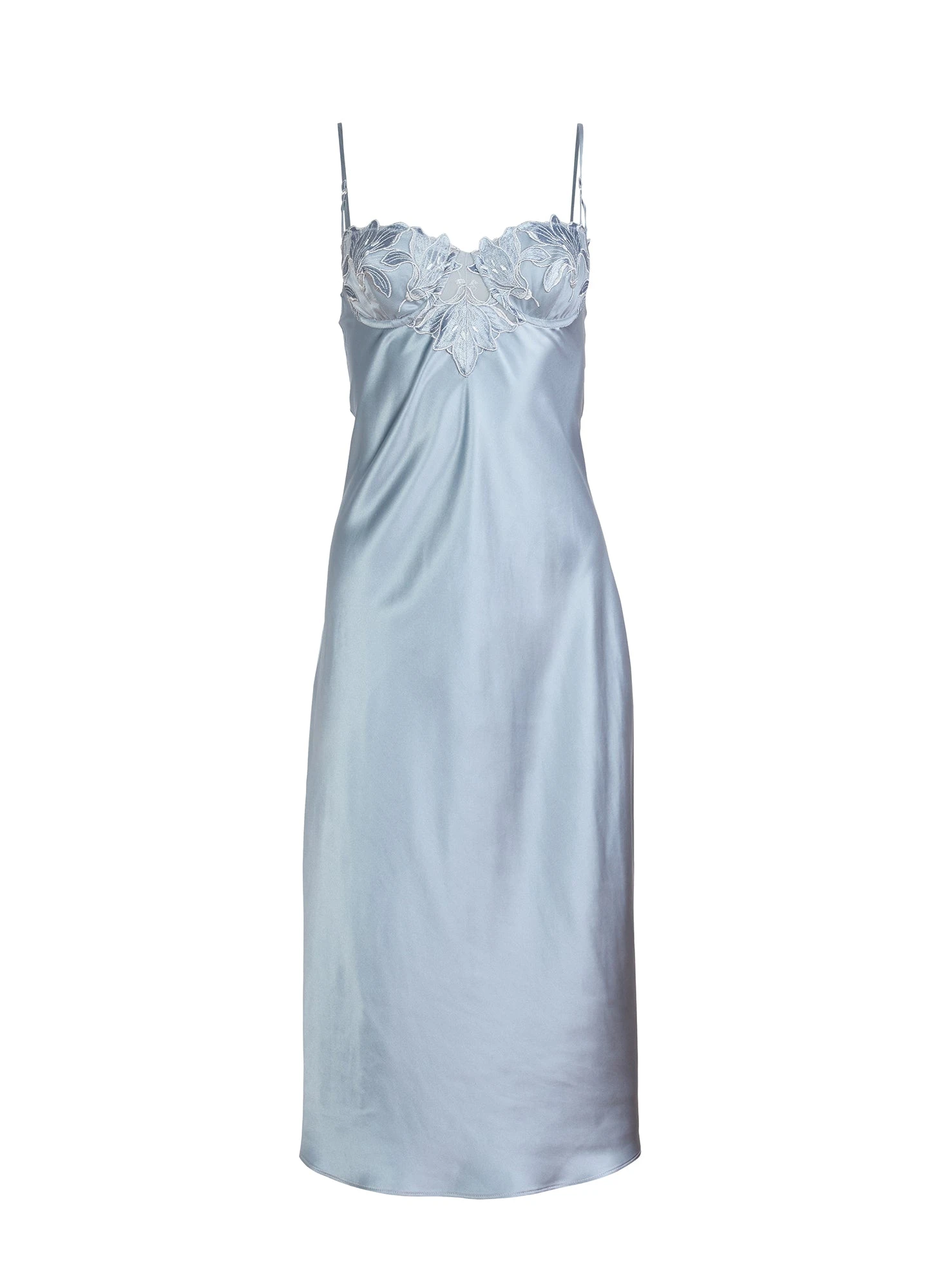 Fleur Du Mal Velvet Lily Embroidery Slip Dress 5 Fleur Du Mal Velvet Lily Embroidery Slip Dress - Image 5