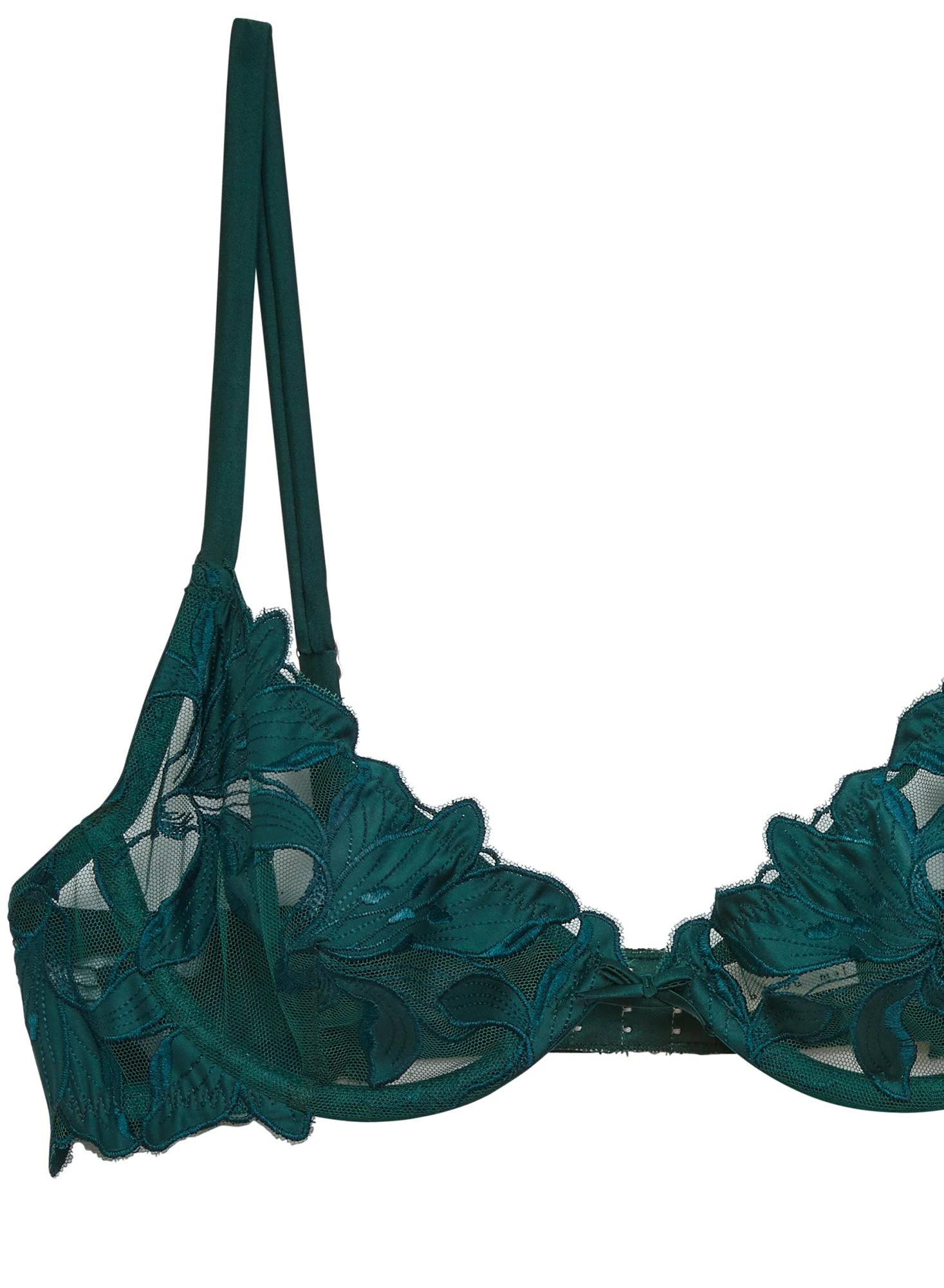 Fleur Du Mal Lily Embroidery Plunge Demi Bra 6 Fleur Du Mal Lily Embroidery Plunge Demi Bra - Image 6