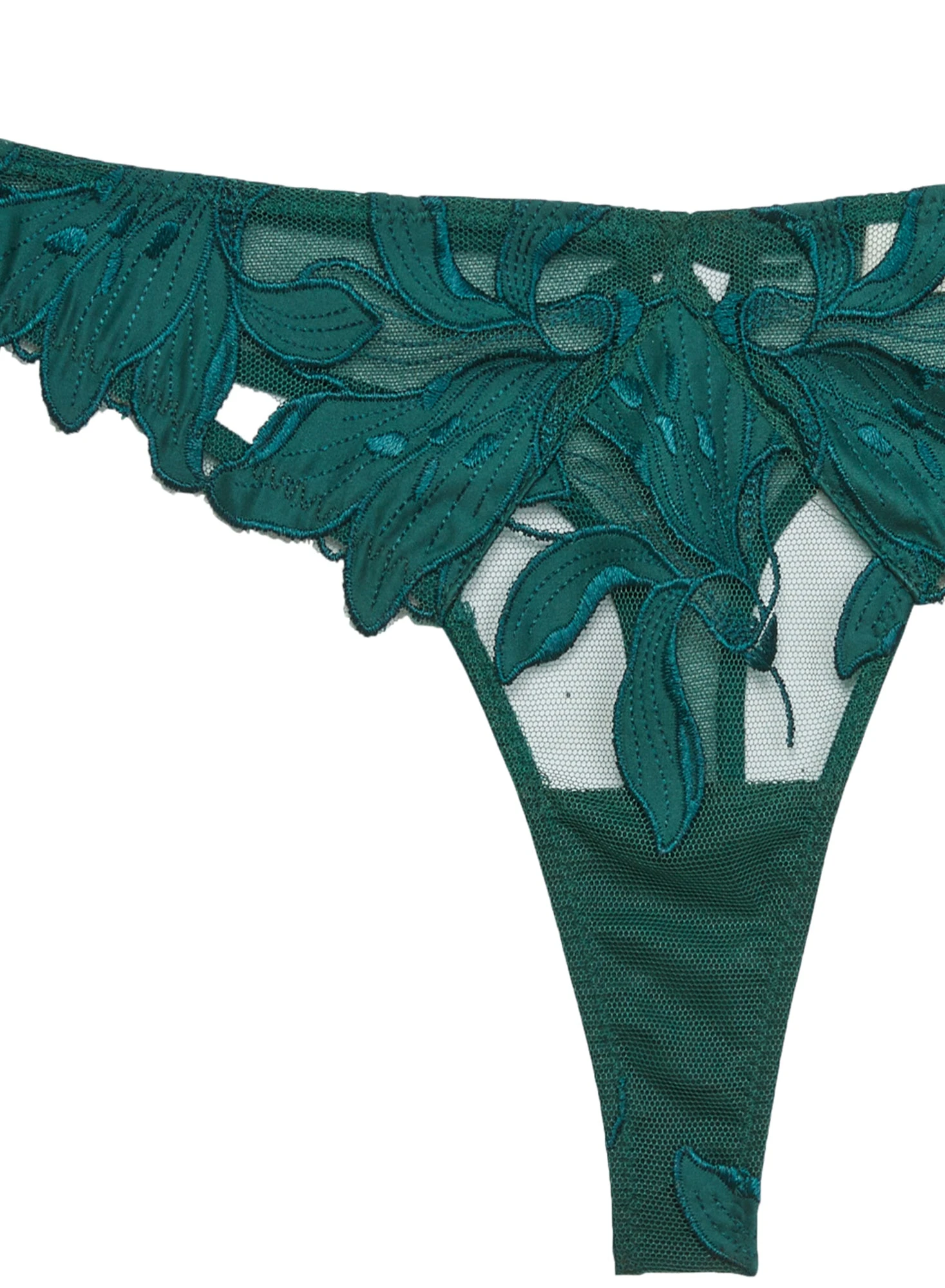 Fleur Du Mal Lily Embroidery Hipster Thong 7 Fleur Du Mal Lily Embroidery Hipster Thong - Image 7