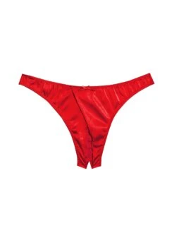 Fleur Du Mal Luxe Crotchless Thong -Fleur du Mal luxecrotchlessthongflat1